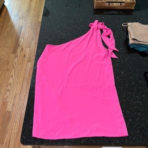 Pink Lily, one shoulder tie dress!